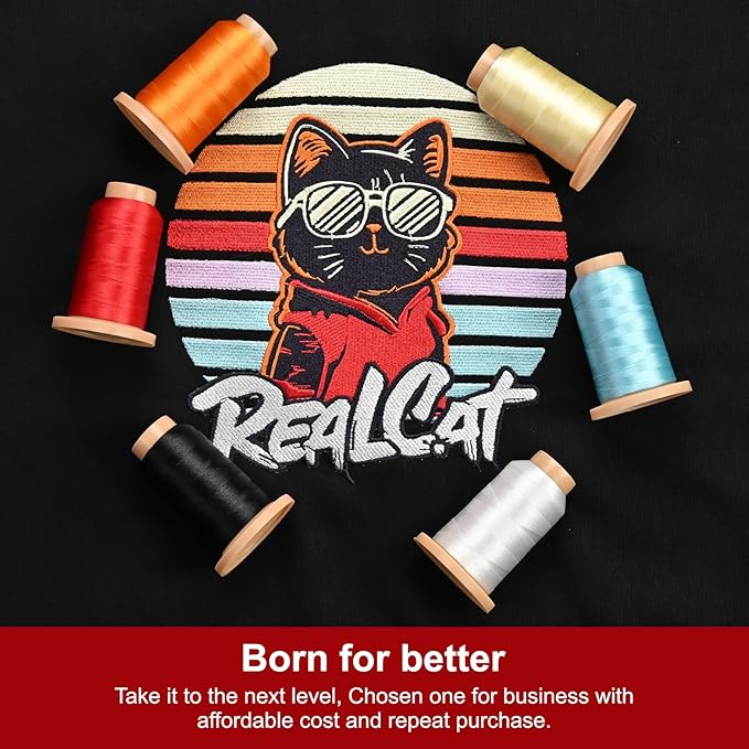 Richword Selected 800M 80 Colors Embroidery Thread,40WT(108D/2) Polyester Embroidery Machine Thread Set for Embroidery Machines and Sewing Machines