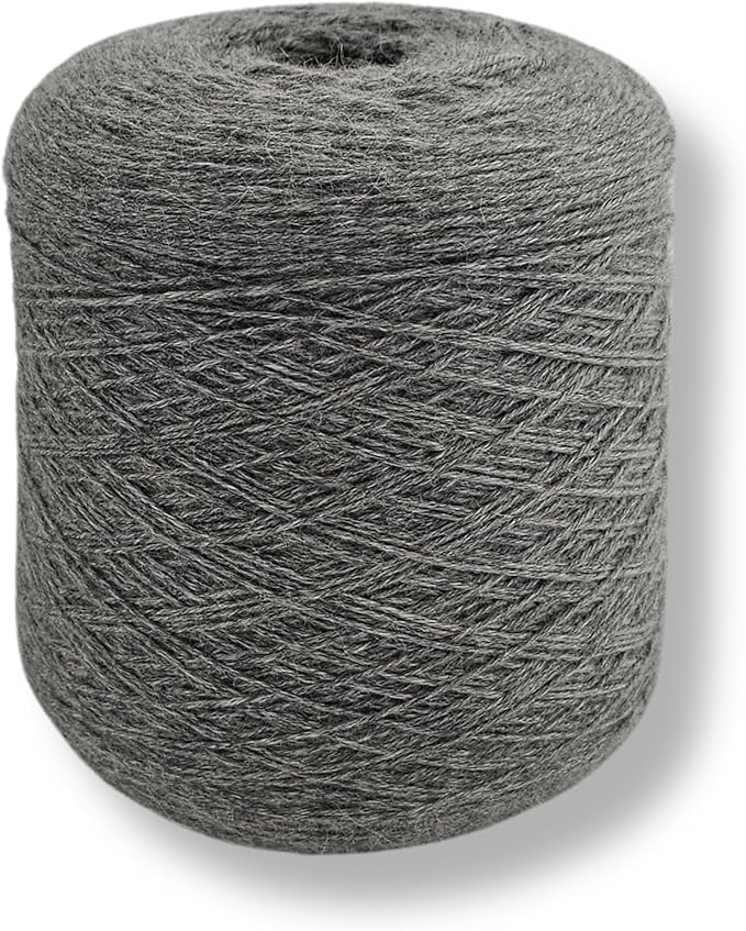 100% Baby Alpaca Yarn for Knitting & Crocheting - 1 Yarn Cone of Premium Yarn DK - Lightweight, Hypoallergenic & Thermal Peru Made - Ideal for Delicate Projects (N041 - Silver)