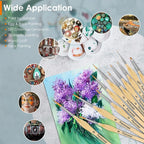 12PC Miniature Brushes, Pacocoast Detail Paint Brushes Set for Fine Detailing & Art Painting, Small Tiny Paint Brush Perfect for Acrylic, Paint by Number, Figurine, Craft, Models (Silver, Wood)