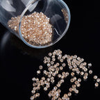 1200PCS 3mm Bicone Crystal Glass Beads for Jewelry Making, Sparkling Mini Beads for Suncatchers, DIY Bracelets & Craft Projects (Champagne Silver)