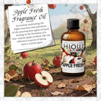 HIQILI Apple Fresh Fragrance Oil for Home Diffuser, Candles, Soaps, Bath Bombs & Perfume Making, Long-Lasting Fruity Scent - 1 Fl Oz