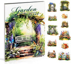 Transparent Garden Flower Stickers for Scrapbooking, 20 Sheets Precut PET Journal Stickers Book for Journaling Supplies, Card Making, Junk Journal, Scrap Book, Bujo, DIY Crafts Arts