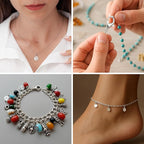 Mandala Crafts 9mm Stainless Steel Lobster Clasps for Jewelry Making - 100 PCs SS Lobster Claw Clasps with Jump Rings Jewelry Findings Kit for Necklaces Bracelets Charms Fasteners