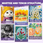 ESRICH Stretched Canvas for Painting 16x20 Inch, 12Pack Large Canvas for Painting, Primed Acid-Free Cotton Blank Canvases, Art Paint Canvases for Oil Paint,Watercolor,Acrylic Paint,Gouache and Tempera