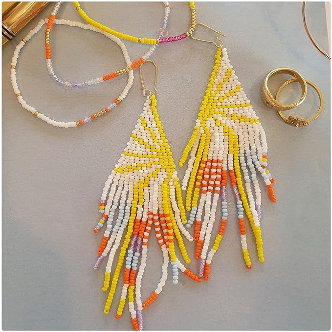 Glass Seed Beads for Bracelet Making Kit, 24 Colors 6/0 4mm Small Beads Multicolor Beading Beads with Container Box for Jewelry Making - Approx 6000pcs