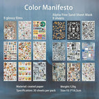 Y2K Aesthetic Cute Sticker Book - 30 Sheets Vintage Cut-Out Stickers | Junk Journal Supplies, Journaling & Scrapbook Stickers for DIY Crafts