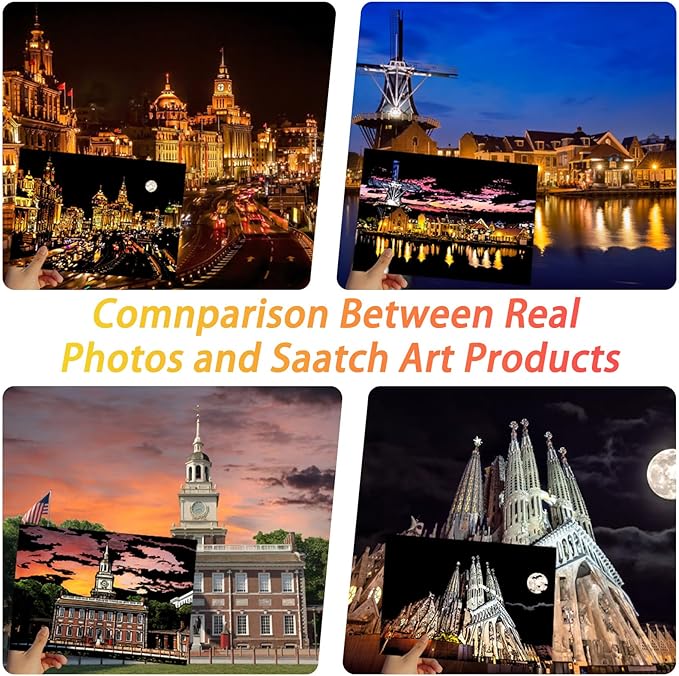 Scratch Art Book for Adults,Scratch Painting Foil for Adults，Scratch and Sketch City Landmarks Books,Colorful City Series Scratch Art 12 Pas by Iskueal(Utah State Capitol)