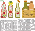 GLOBLELAND Summer Bottle Shaker Cutting Dies for Card Making Summer Soda Shaker Cut Die for DIY Scrapbooking Journal Embossing Paper Craft Decor