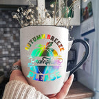 GIRAFVINYL Black Holographic Permanent Vinyl Roll - 12" X 10FT Glossy Rainbow Adhesive for Cup, Sticker, Home and Car Decorations