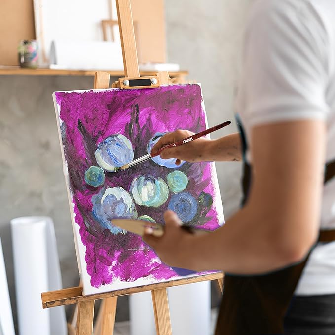 Watercolor Brushes Professional，10 PCS Artist Paint Brush Shapes Including Pointed Rounds, Flats，Filbert，Cat's Tongue Oval Wash，Dagger，Suitable for Acrylics Water Color Oil Gouache Ink