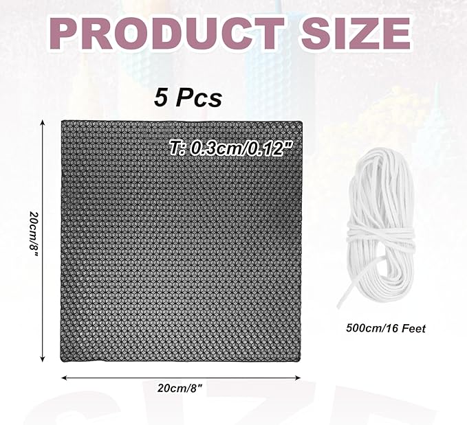 MECCANIXITY Beeswax Candle Making Kit,8x8 Inch 5pcs Black Beeswax Candle Sheets with 1pcs Cotton Wick for DIY Craft Gift Making