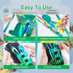 GIRAFVINYL Green Holographic Vinyl, Glossy Green Holograophic Permanent Vinyl - 12" x 6 ft for Crafts Decal Signs Stickers