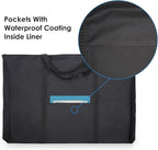 JJRING Dacron Light Weight Art Portfolio Tote Bag, 25'' x 37'' for 24'' x36'' Black Carrying Storage Case For Poster, Sketching, and Drawing