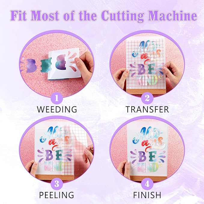 Tie Dye Permanent Vinyl Roll- 12'' x 8ft Purple Clouds Permanent Adhesive Vinyl for Mugs Decors Self Adhesive Sticker