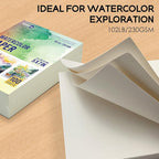 100 Sheets Watercolor Paper 5x7 Inch 102LB/230GSM Cold Press Practice Paper for Students and Beginners, Acid-Free Heavyweight Art Sheets for Painting, Printing, Scanning & Crafting