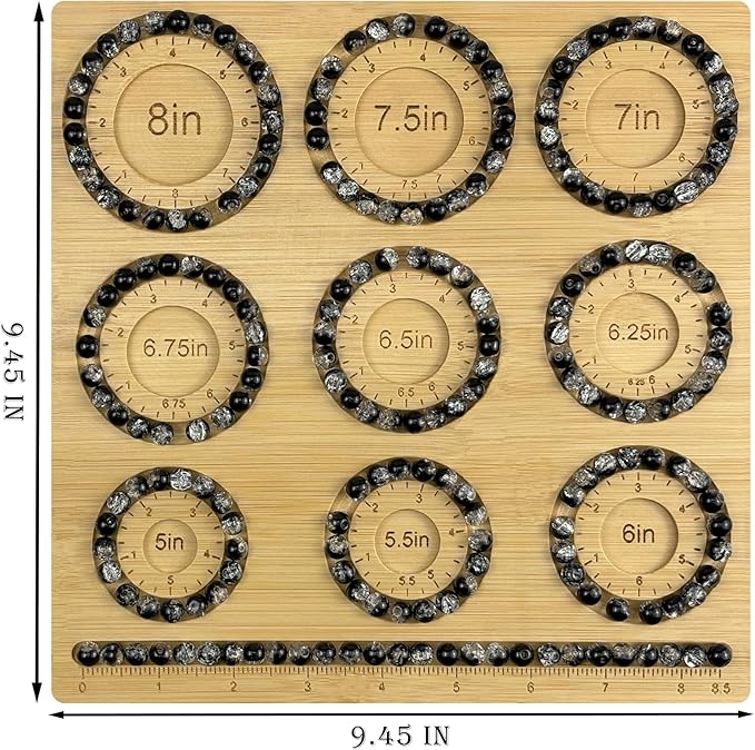 Petoysoso Bead Boards for Jewelry Making, Bamboo Beading Board for Jewelry Bracelet Making, Bracelet Bead Board, Bracelet Bead Board for Bracelet, Jewelry Making Supplies,Bracelet Tray 5"- 8"