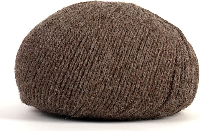 100% Baby Alpaca Yarn for Knitting & Crocheting - Set of 2 Skeins of Premium Yarn DK - Lightweight, Hypoallergenic & Thermal Peru Made - Ideal for Delicate Projects (N021 - Chestnut Brown)