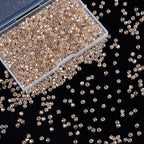 1200PCS 3mm Bicone Crystal Glass Beads for Jewelry Making, Sparkling Mini Beads for Suncatchers, DIY Bracelets & Craft Projects (Champagne Silver)