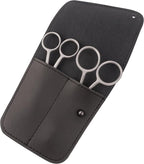 Small Embroidery 4.5 Inch Scissors Set of 2 Kit - Mini Double Bend Offset Duckbill and Double Bend Long Applique Needlepoint Blade with Pouch Sleeve (Satin)