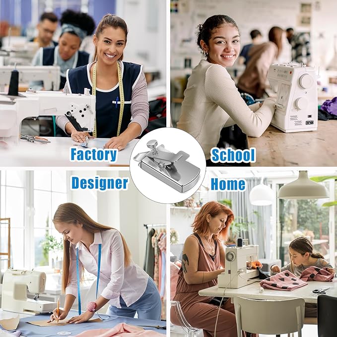BREXFIRE Upgraded Magnetic Seam Guide for Sewing Machine, Magnetic Sewing Guide with Clip, Hemmer Guide, Multifunctional Hem Guide, Universal Sewing Machine Attachments, Sewing Supplies Accessories