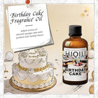 HIQILI Birthday Cake Fragrance Oil for Diffusers, Candle & Soap Making, Add to Aromatic Air Freshener Spray, Premium Grade - 1Fl Oz