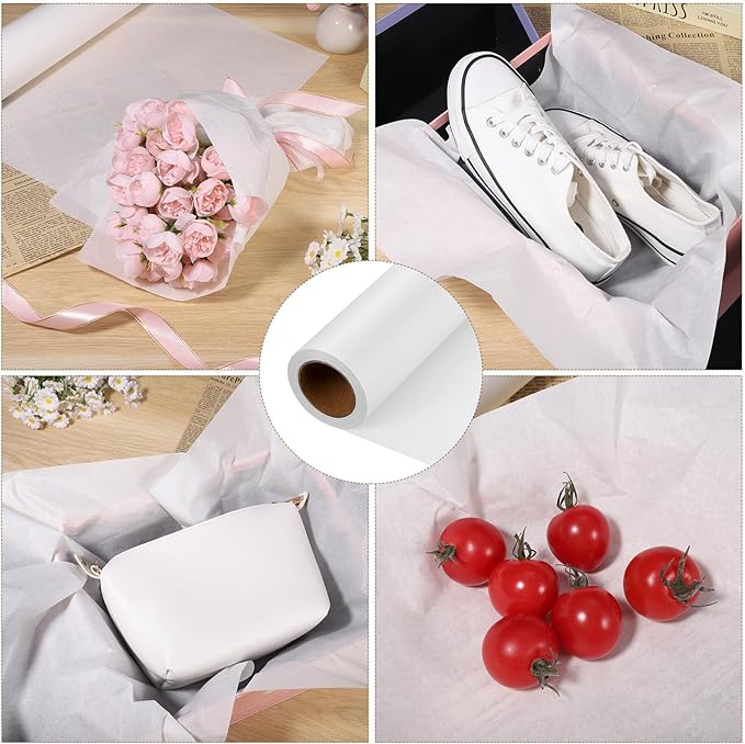 Tracing Paper Roll 12in x 50yd, White Trace Paper Pattern Paper Translucent Tracing Paper for Sewing, Drawing, Sketching, Gift Wrapping