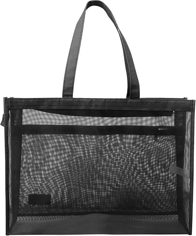 Art Portfolio Bag 18 x 12 Inch, Poster Storage Bag with Handle and Zipper Organizer Transparent Bag for Posters Board, Painting Book, Bulletin Boards, Watercolor Sketchbook