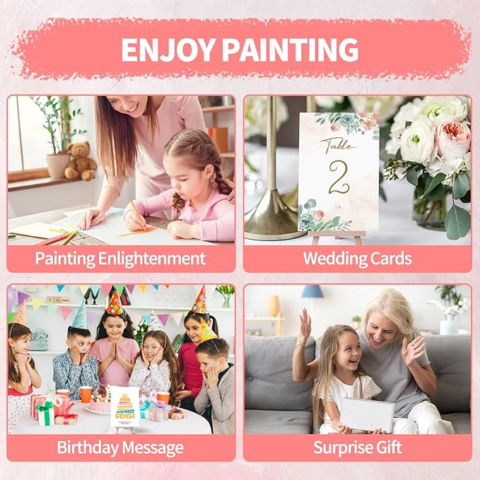 ZAYOUAU 400 Sheets Cotton Watercolor Paper Bulk, 8.5 x 11 inch 300 GSM White Cold Press Art Painting Paper for Kids, Beginning Academy Artist Loose Drawing Paper Watercolors Sketch Acrylic Painting