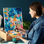 ARTEZA Stretched Canvas, 16 x 20 Inches, Pack of 6, Blank White Large Canvas for Painting for Acrylic, Oil and Gouache Paints