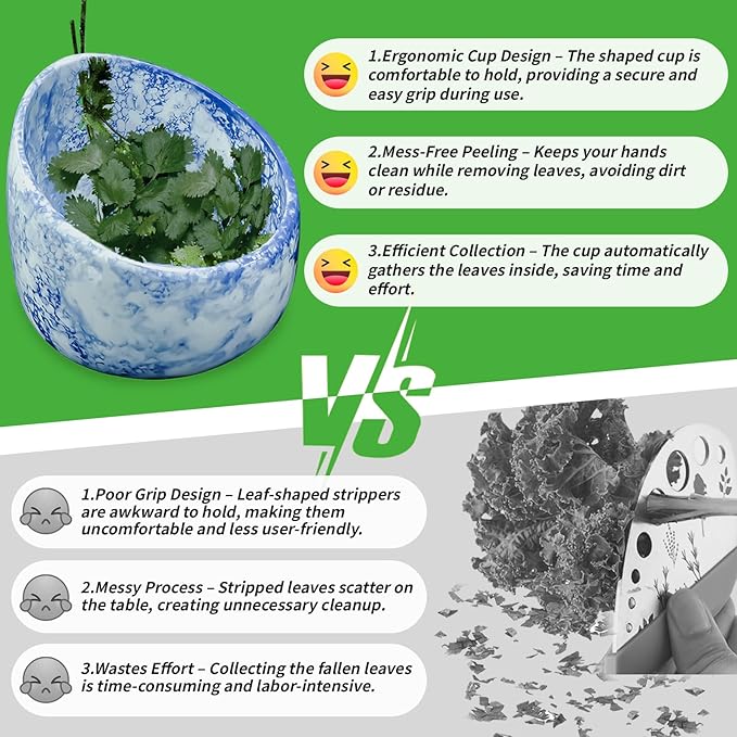 Herb Stripper Bowl, Herb Peeling Tool for Separating Leaves and Stems, Crafted from Ceramic, Multiple Hole Sizes for Various Herbs