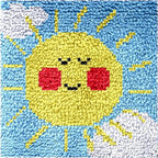 Latch Hook Rugs Kits for Kids Adults Beginners, Dinosaur Owl Smile Star Sunflower Dog Panda Small Large DIY Latch Hook Rug Making Kit for Girls and Boys