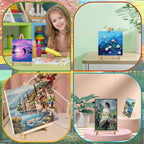 12PCS Wood Easels - 9.4" X 6.3" Tabletop Easels - Easel Stand for Painting Canvases, Arts and Crafts, Tripods, Kids Student Party Painting Easels, Portable Canvas Photo Picture Sign Holders