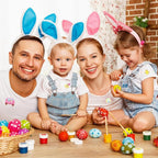 AUGSUN 36pcs Easter Iron On Patches Chicken Bunny Carrot Egg Basket Candy Embroidered Sew Applique Repair Patch DIY Crafts for Clothing Jacket Jeans Pants Dress Backpack Hat Decorations