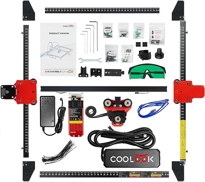 Laser Engraver CK1-55 Laser Cutter 40W, High Precision 5500mW Output, Quick Engraving 30000mm/min, Laser Engraving Machine for Wood Metal Leather