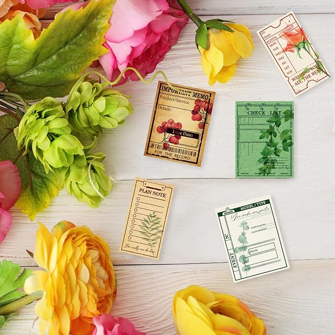 GLOBLELAND Vintage Plan Label Clear Stamps for DIY Scrapbooking Organizer Task Arranger Silicone Clear Stamp Scheme Seals for Journals Decorative Cards Making Photo Album