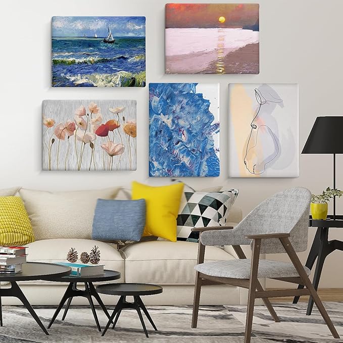 ESRICH Stretched Canvas for Painting 11x14 Inch, 36 Pack Blank Canvas -5/8 in Profile Primed Cotton White Canvases for Painting for Oil & Acrylic Paint