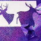 GIRAFVINYL Purple Holographic Vinyl Permanent, Purple Glitter Permanent Vinyl for DIY Helloweed Decorations, Signs, Home, and Car Decorations,12" x6ft