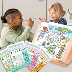 Falling in Art Tabletop Easel Set - 29 Pieces Starter Kit - Artist Acrylic Painting Kit with 12 Acrylic Paints Set, Canvas Panels, Brushes, Wooden Palette for Kids, Adults, Beginners, Professionals