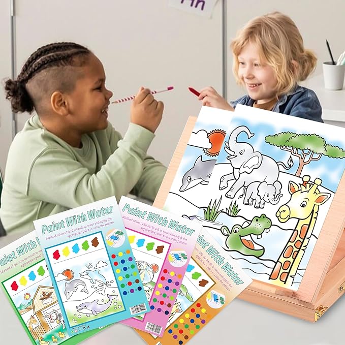 Falling in Art Tabletop Easel Set - 29 Pieces Starter Kit - Artist Acrylic Painting Kit with 12 Acrylic Paints Set, Canvas Panels, Brushes, Wooden Palette for Kids, Adults, Beginners, Professionals