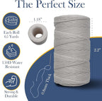 Waxed Thread 3X Wax Thread, 65 Yardx0.8mm Wax String, 150D Waxed Leather String in Black, Brown and White Perfect Dream Catcher Supplies