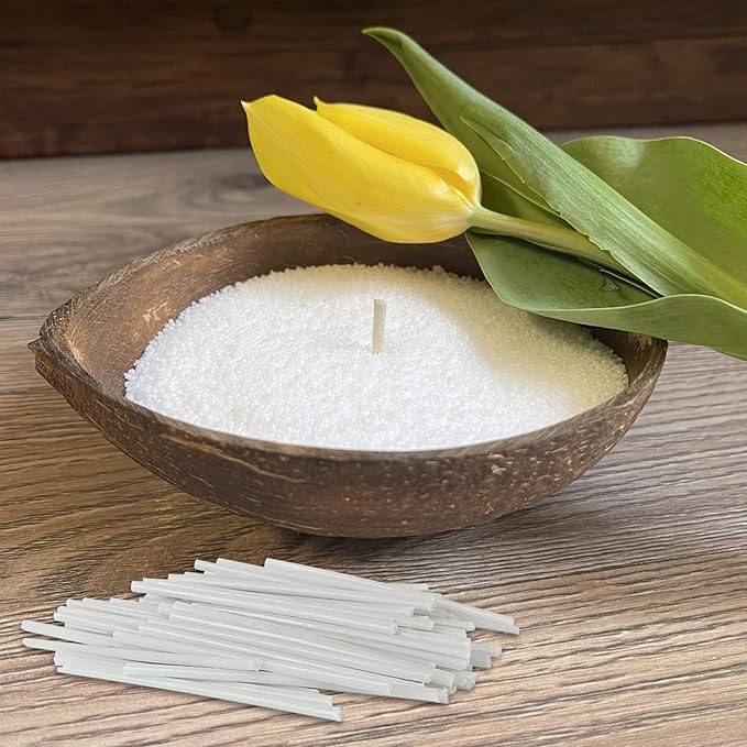 Pearled Candle 2 Inch Cotton Wicks 300-Pack White Extra Wicks for Sand Candles Making, Metal-Free and Lead-Free Refill Sand Wax Wick
