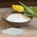 Pearled Candle 2 Inch Cotton Wicks 300-Pack White Extra Wicks for Sand Candles Making, Metal-Free and Lead-Free Refill Sand Wax Wick