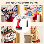 BESGEER Cordless Rug Tufting Gun with Carpet Trimmer Kit, Tufting Gun Starter Kit with 2pcs 4.0Ah Batteries，2 in 1 Cut Pile and Loop Pile Tufting Gun, with Tufting Cloth and Yarn Beginners