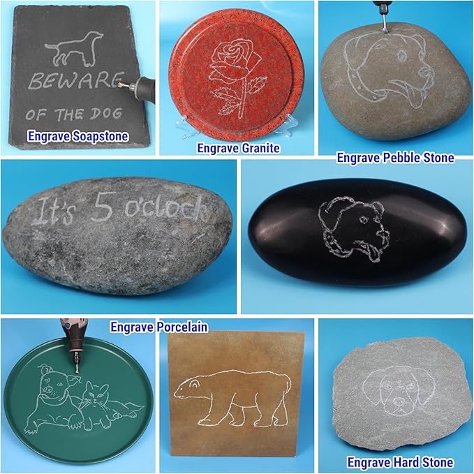 10 Pcs Carbide Burr Set 1/8" Shank Compatible with Dremel Milwaukee Bits Rotary Tools Attachment Kit Rasp Drill File Accessories Metal Wood Stone Steel Grinding Carving Cutting Polishing