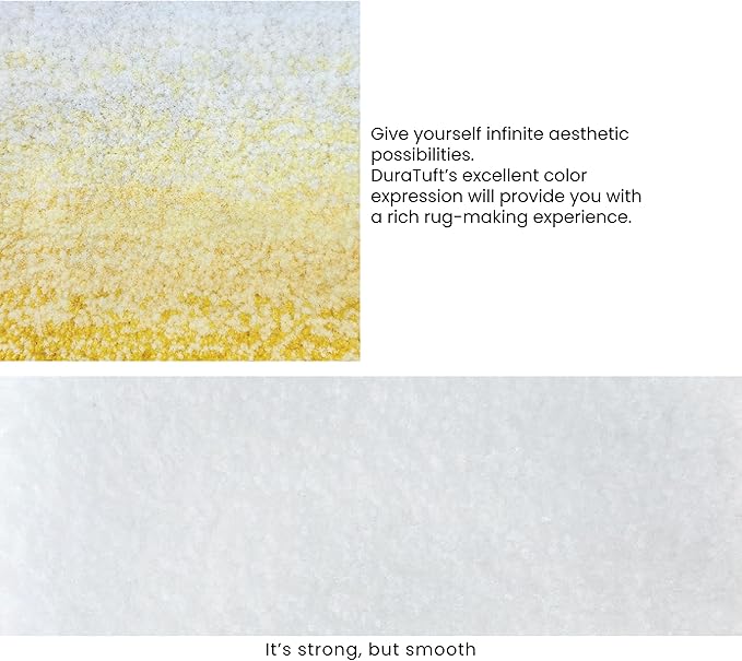 And-et DuraTuft Yarn 45 Vibrant Colors Tufting Nylon Yarn Pack - Ideal for Crochet, Craft Projects -100% B.C.F. - 3 Cones x 1.66lbs -180yards -Perfect for Rug Weaving and Knitting (16 Bright Apricot)