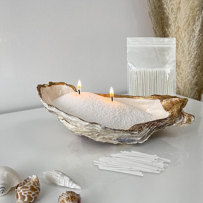 Pearled Candle 2 Inch Cotton Wicks 400-Pack White Extra Wicks for Sand Candles Making, Metal-Free and Lead-Free Refill Sand Wax Wick