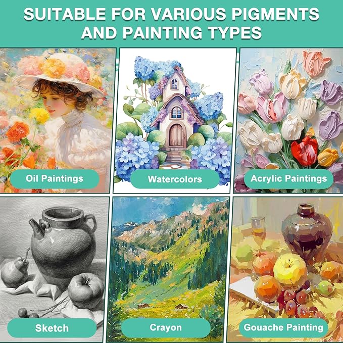 ESRICH 10x10 Stretched Canvas for Painting, 10 Pack Square Canvas for Painting Primed Acid-Free Framed Blank Canvas, Art Canvases for Beginners & Artists to Paint Oil, Acrylic, Pouring Painting.