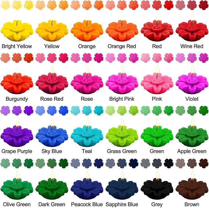 Candle Dye - 24 Colors Liquid Candle Dyes for Candle Making – Oil-Based Highly Concentrated Candle Color Dye for Soy Wax, Beeswax & Gel Wax, Non-Toxic, for DIY Candle Making Supplies, Each 6ml/0.25 oz