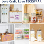 TECKWRAP Matte Permanent Vinyl, 12" x 3ft, 12 Rolls Adhesive Vinyl Compatible with Cutters, Signs, Scrap-Booking, for Mug, Window, Home Decal, Vintage Color