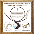 Tudomro 100 Pieces 20 Inch Waxed Leather Necklace Cord Bulk with Clasp Colorful Necklace Bracelet Chains String Rope Cord for Jewelry Making Pendants Charms(Brown)